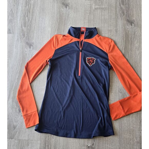 Fanatics Tops - Women's Fanatics Chicago Bears 1/2 Zip Athletic Pullover Sz Small